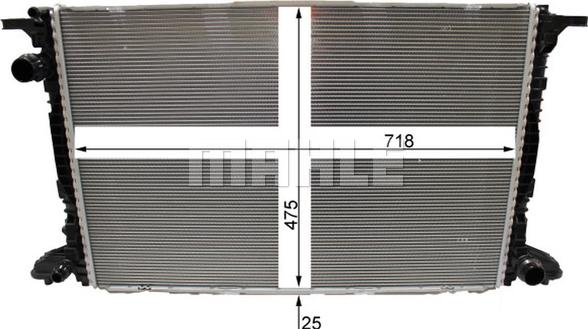 Radiator, racire motor AUDI Q5 II (FYB, FYG), Crossover, 05.2016 - MAHLE CR 2180 000P