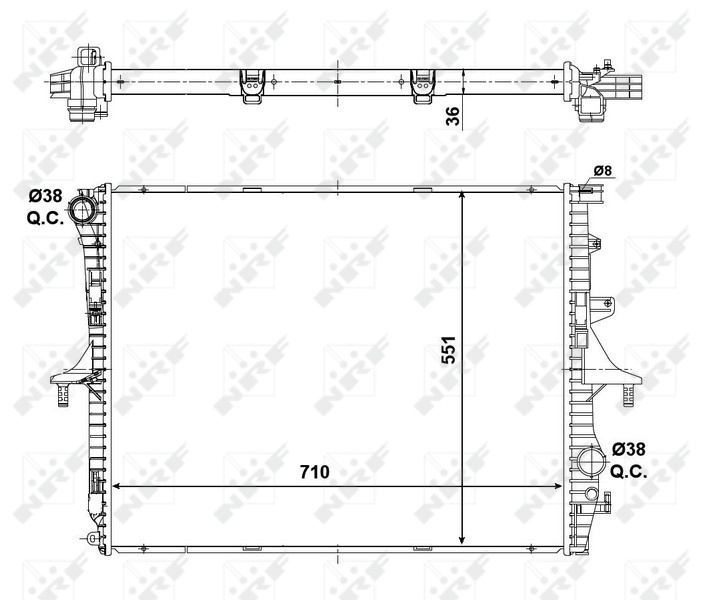 Radiator racire motor # Audi Q7 2009 2010 2011 2012 # 53798 # NRF