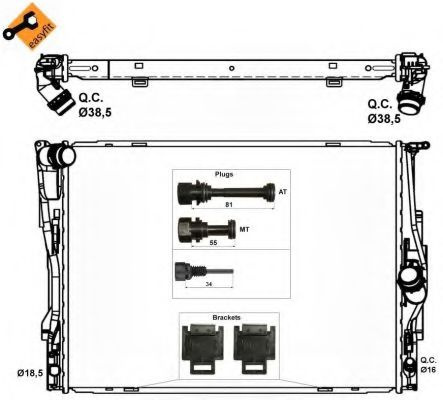 Radiator, racire motor BMW 1 Cabriolet (E88) (2008 - 2013) NRF 53474