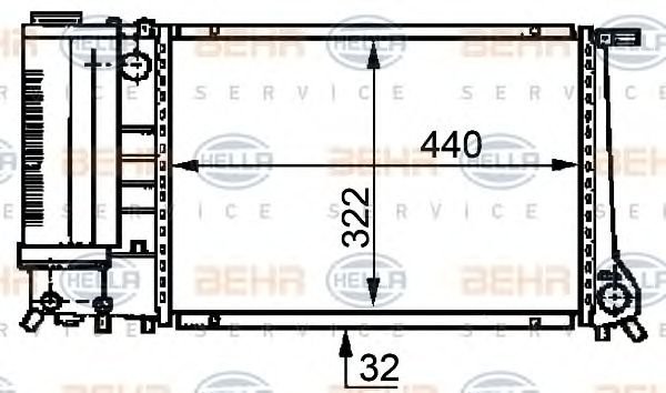 Radiator racire motor BMW 3 Touring (E30) - Cod intern: M20401908 - LIVRARE DIN STOC in 24 ore!!!
