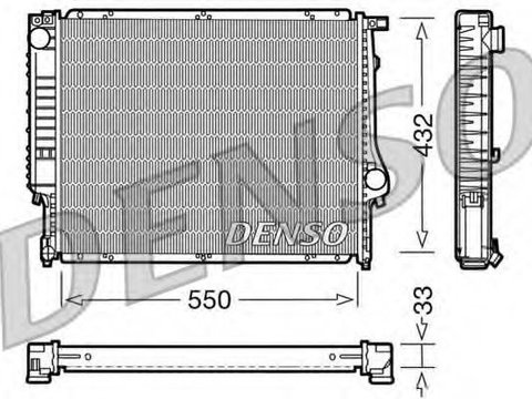 Radiator, racire motor BMW Seria 3 Cabriolet (E36) (1993 - 1999) DENSO DRM05023 piesa NOUA