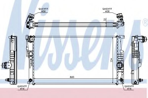 Radiator, racire motor BMW Seria 4 Cabriolet (F33, F83) (2013 - 2016) NISSENS 60817 piesa NOUA