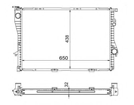 Radiator, racire motor BMW Seria 5 (E39) (1995 - 2003) NRF 53722 piesa NOUA