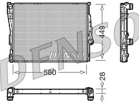 Radiator, racire motor BMW Z4 cupe (E86) (2006 - 2009) DENSO DRM05069