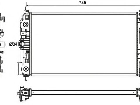 Radiator racire motor CHEVROLET CRUZE 09-, ORLANDO 11- - Cod intern: W20090172 - LIVRARE DIN STOC in 24 ore!!!