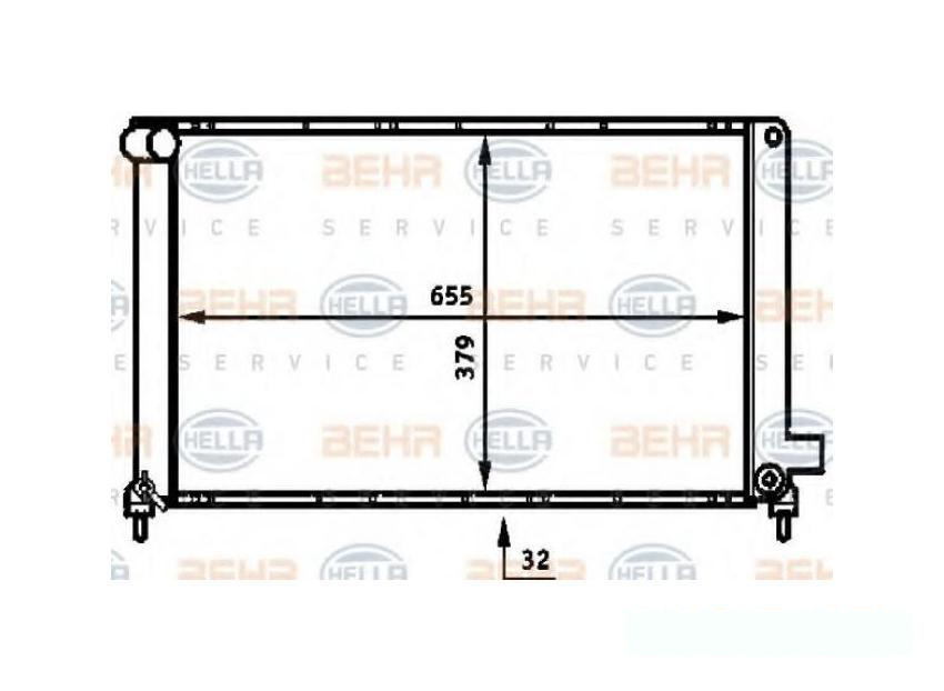 Radiator, racire motor Chrysler Voyager Mk II (GS) 1995-2001, Chrysler Voyager II (ES) 1990-1995