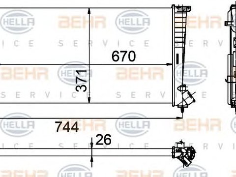 Radiator racire motor CITROEN BERLINGO 1,9D 93-05 - Cod intern: W20090823 - LIVRARE DIN STOC in 24 ore!!!