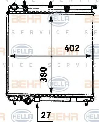 Radiator racire motor CITROEN C2 Hatchback (JM) (An fabricatie 09.2003 - 12.2009, 68 - 109 CP, Diesel) - Cod intern: W20089897 - LIVRARE DIN STOC in 24 ore!!!