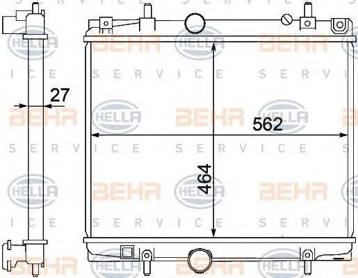 Radiator racire motor CITROEN C8 (EA_, EB_) - Cod intern: W20090884 - LIVRARE DIN STOC in 24 ore!!!