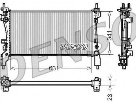 Radiator, racire motor Citroen NEMO caroserie (AA_), PEUGEOT BIPPER (AA_), FIAT FIORINO caroserie inchisa/combi (225) - DENSO DRM09172