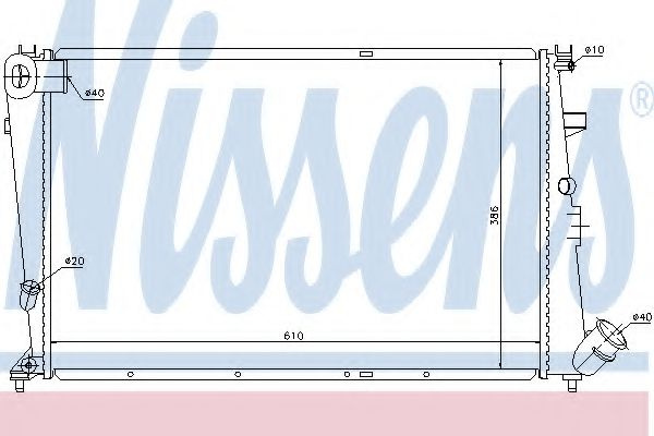 Radiator, racire motor CITROEN XANTIA (X2) (1998 - 2003) NISSENS 61387 piesa NOUA