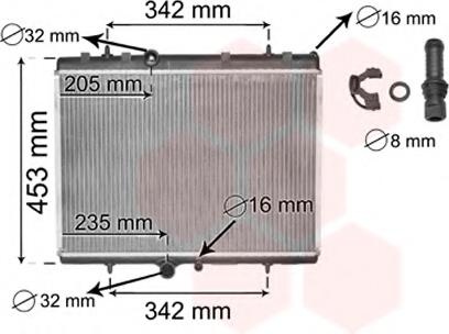 Radiator, racire motor Citroen XSARA (N1), Citroen XSARA Estate (N2), Citroen XSARA cupe (N0) - VAN WEZEL 40002249