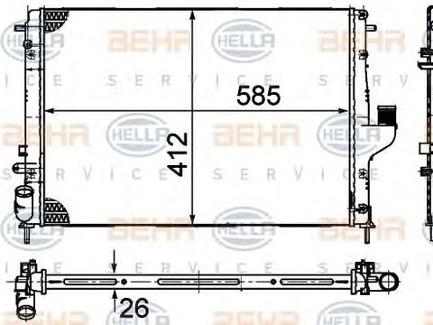 Radiator racire motor DACIA DUSTER/LOGAN/SANDERO 1,5DCI/1,6B 05- - Cod intern: W20090142 - LIVRARE DIN STOC in 24 ore!!!