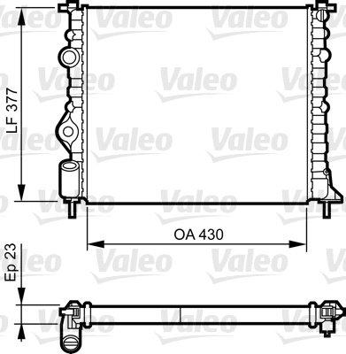 Radiator racire motor # Dacia Logan 2007 2008 2009 2010 2011 2012 2013 2014 2015 2016 2017 2018 2019 2020 2021 2022 2023 2024 2025 # 731378 # VALEO