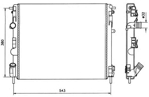 Radiator racire motor DACIA SANDERO - Cod intern: W20151632 - LIVRARE DIN STOC in 24 ore!!!