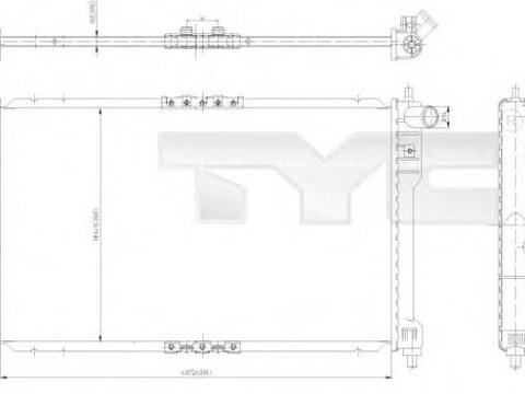 Radiator, racire motor DAEWOO LANOS limuzina (KLAT), DAEWOO LANOS / SENS (KLAT) - TYC 706-0003