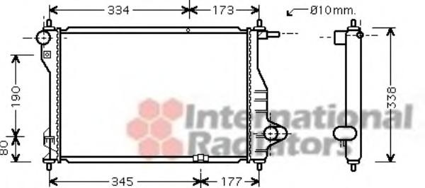 Radiator, racire motor DAEWOO MATIZ (KLYA), CHEVROLET Spark (M200, M250), CHEVROLET SPARK - VAN WEZEL 81002075