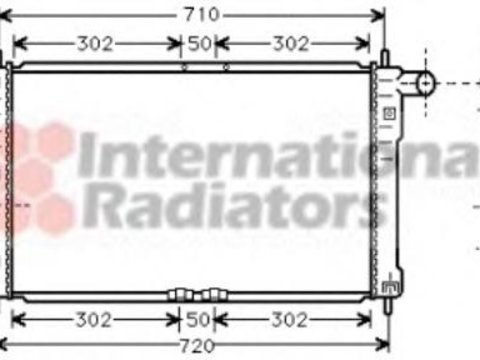 Radiator, racire motor DAEWOO NUBIRA (KLAJ), DAEWOO NUBIRA Break (KLAJ), DAEWOO LEGANZA limuzina (KLAV) - VAN WEZEL 81002016