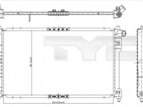 Radiator, racire motor DAEWOO NUBIRA (KLAJ) - TYC 706-0016