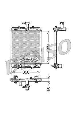 Radiator, racire motor DENSO DRM21602 se potriveste la CITROEN C1 II (PA_, PS_) 2014 2015 2016 2017 2018