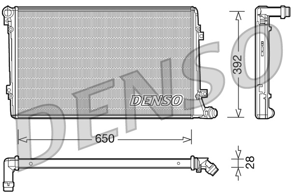 Radiator, racire motor DENSO DRM32019 compatibil cu SKODA OCTAVIA II Combi (1Z5) 2004 2005 2006 2007 2008 2009 2010