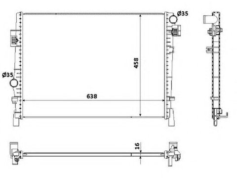 Radiator racire motor DODGE JOURNEY 2,0CRD/2,7/2,4 08- - Cod intern: W20090567 - LIVRARE DIN STOC in 24 ore!!!