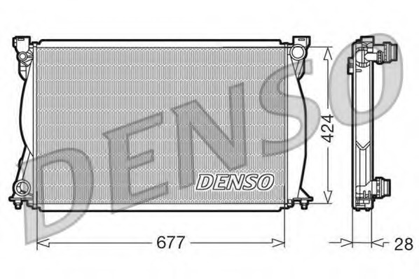 Radiator racire motor DRM02038 DENSO pentru Audi A6