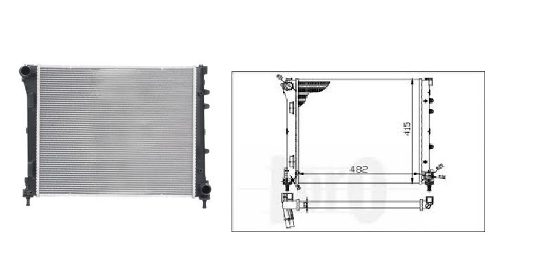 RADIATOR RACIRE MOTOR FIAT 500 , Panda , Ford KA