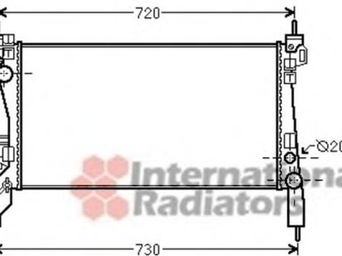 Radiator, racire motor FIAT FIORINO caroserie inchisa/combi (225), FIAT QUBO (225) - VAN WEZEL 17002380