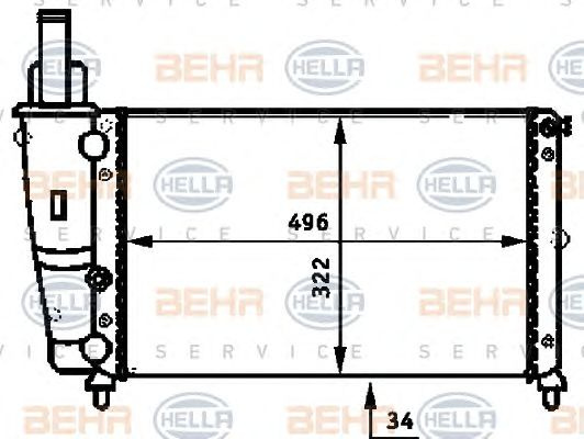 Radiator racire motor FIAT PUNTO (176) - Cod inter