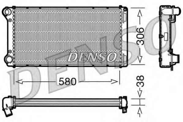 Radiator, racire motor FIAT PUNTO (188), FIAT PUNTO Van (188AX) - DENSO DRM09098