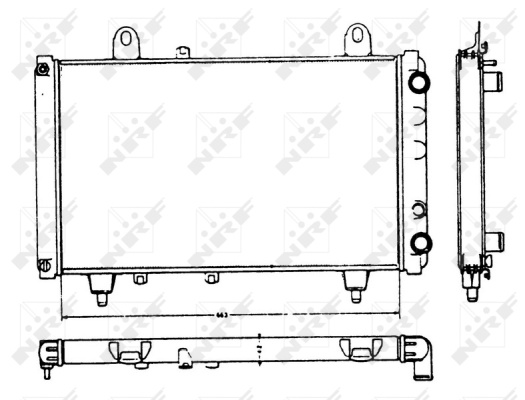 Radiator racire motor # Fiat Talento 1989 1990 1991 1992 1993 1994 # 58749 # NRF