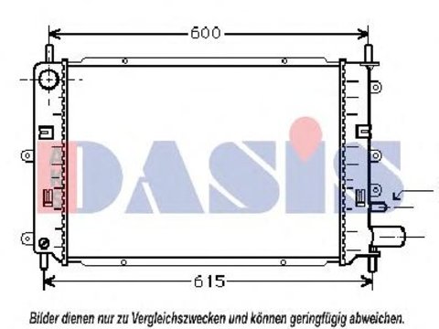 Radiator, racire motor FORD ESCORT Mk V (GAL), FORD ESCORT Mk V combi (GAL, AVL), FORD ESCORT Mk VI Cabriolet (ALL) - AKS DASIS 090680N