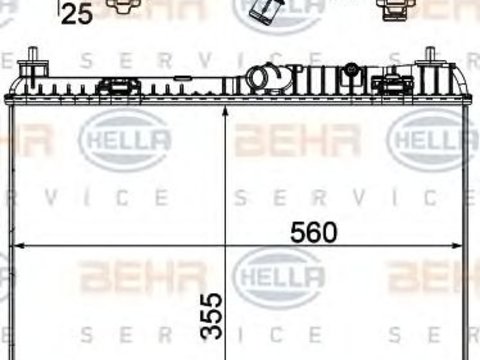 Radiator racire motor FORD Fiesta Mk6 Van (An fabricatie 08.2008 - ..., 60 - 120 CP, Benzina) - Cod intern: W20090188 - LIVRARE DIN STOC in 24 ore!!!