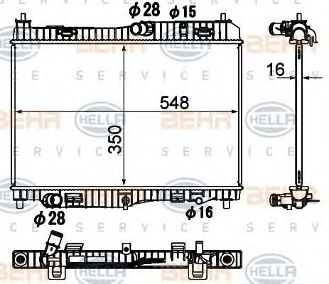 Radiator racire motor FORD FIESTA VI - Cod intern: W20090118 - LIVRARE DIN STOC in 24 ore!!!