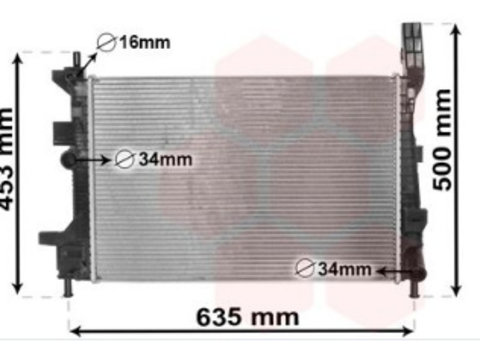 Radiator, racire motor FORD FOCUS C-MAX 10+/FORD KUGA 16+/FORD TRANSIT/TOURNEO CONNECT 13-22