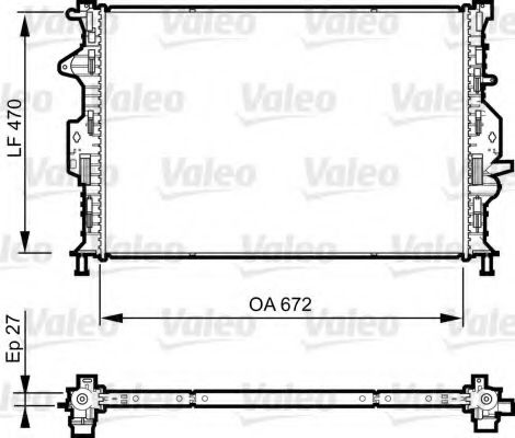 Radiator, racire motor FORD FOCUS III (2010 - 2016) VALEO 735374