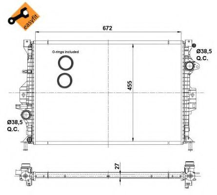 Radiator, racire motor FORD FOCUS III Turnier (2010 - 2016) NRF 53811