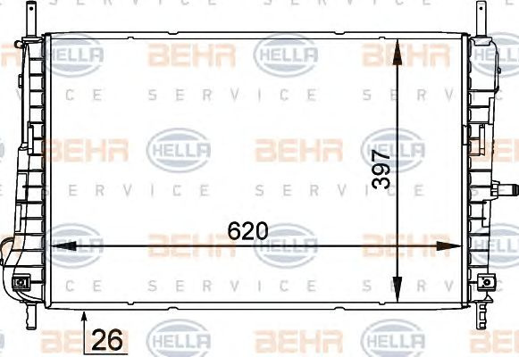 Radiator racire motor FORD Mondeo Mk3 Hatchback (B5Y) (An fabricatie 10.2000 - 03.2007, 90 - 130 CP, Diesel) - Cod intern: W20151688 - LIVRARE DIN STOC in 24 ore!!!