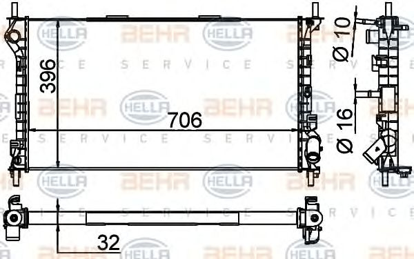 Radiator racire motor FORD TRANSIT CONNECT (P65_, 