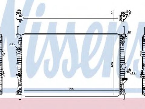 Radiator, racire motor FORD TRANSIT CUSTOM caroserie (2012 - 2016) NISSENS 66861 piesa NOUA