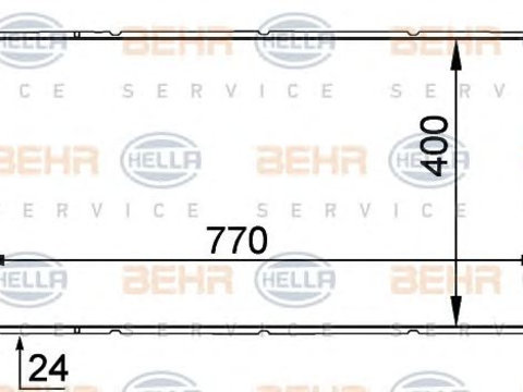 Radiator racire motor FORD Transit Mk5 Platform/Chassis (V184, V185) (An fabricatie 08.2000 - 05.2006, 75 - 125 CP, Diesel) - Cod intern: W20151690 - LIVRARE DIN STOC in 24 ore!!!