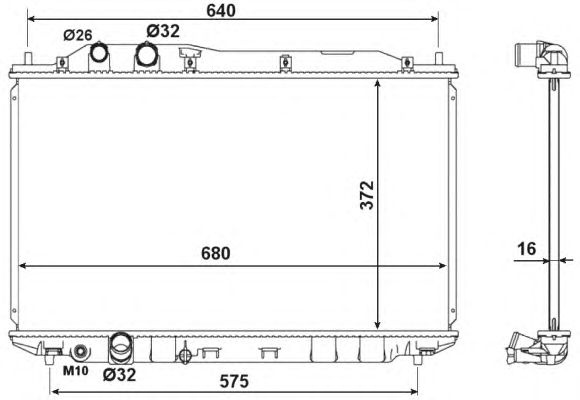 Radiator racire motor HONDA CIVIC 1,8 05-12 - Cod intern: W20090378 - LIVRARE DIN STOC in 24 ore!!!