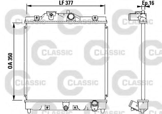 Radiator, racire motor HONDA CIVIC Mk IV limuzina (EG, EH), HONDA CIVIC Mk IV cupe (EJ), HONDA CIVIC Mk IV hatchback (MA, MB) - VALEO 231434