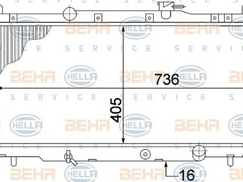 Radiator racire motor HONDA CR-V 2,0 150KM 01-06 - Cod intern: W20090387 - LIVRARE DIN STOC in 24 ore!!!