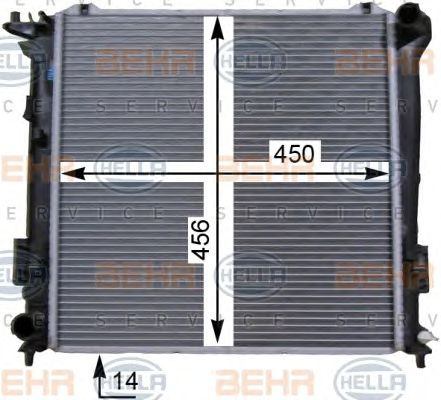Radiator racire motor HYUNDAI ELANTRA limuzina (HD) - Cod intern: W20090153 - LIVRARE DIN STOC in 24 ore!!!