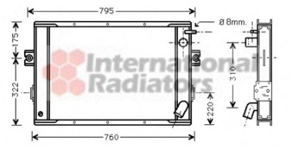 Radiator, racire motor IVECO DAILY II platou / sasiu, IVECO DAILY II bus, IVECO DAILY II caroserie inchisa/combi - VAN WEZEL 28002023