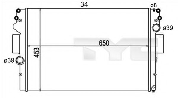 Radiator, racire motor IVECO DAILY III caroserie inchisa/combi (1997 - 2007) TYC 715-0004-R