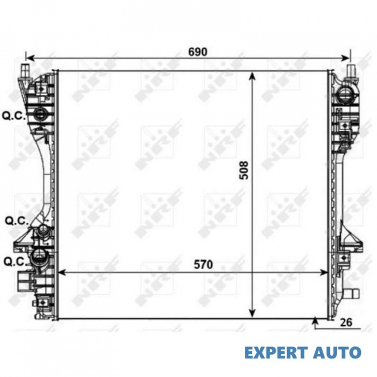 Radiator, racire motor Jaguar XF SPORTBRAKE (CC9) 2012-2016 #2 53012