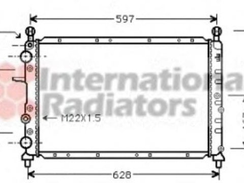 Radiator, racire motor LANCIA DEDRA (835), LANCIA DELTA Mk II (836), FIAT TEMPRA (159) - VAN WEZEL 17002095